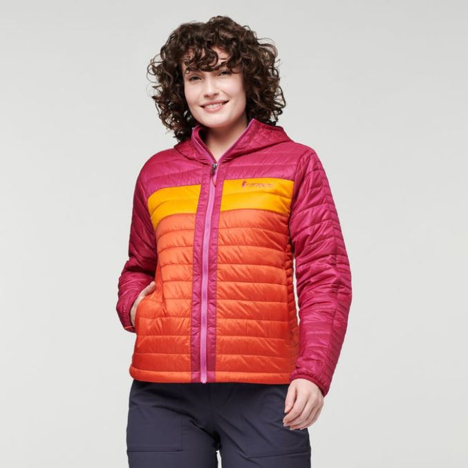 Capa Eristetty Hupullinen Naisten Takki Cotopaxi Muoti Vadelma-canyon