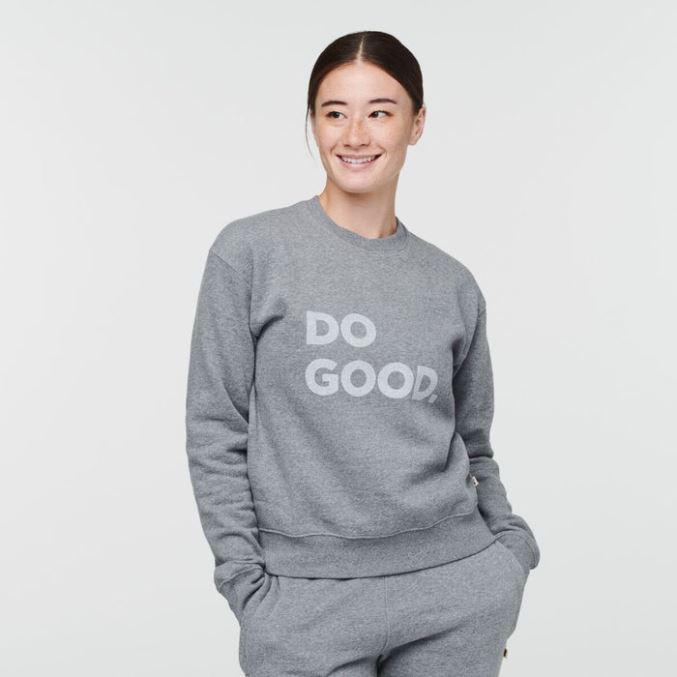Kanervanharmaa Cotopaxi Merkki Tekee Hyvää Miehistön Collegepaita Naisille