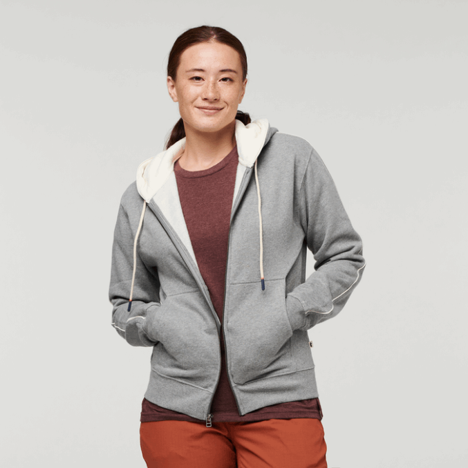 Cotopaxi Heather Grey Tehdä Hyviä Orgaaninen Full-zip Huppari Naisten Kokoelmia