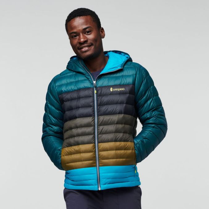 Merkit Fuego Untuvahupullinen Takki Colorblock Miesten Syvänmeren Raidat Cotopaxi