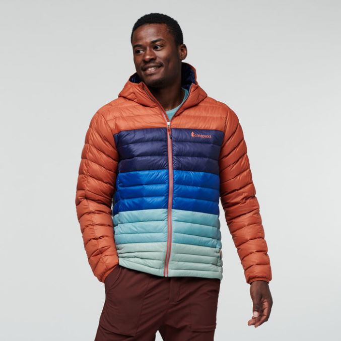 Alkuperäinen Cotopaxi Spice Stripes Fuego Untuvatakki Colorblock Miesten