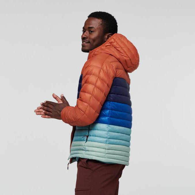 Alkuperäinen Cotopaxi Spice Stripes Fuego Untuvatakki Colorblock Miesten