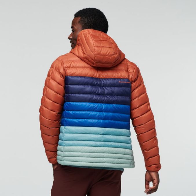 Alkuperäinen Cotopaxi Spice Stripes Fuego Untuvatakki Colorblock Miesten