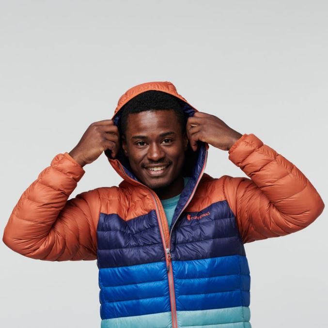 Alkuperäinen Cotopaxi Spice Stripes Fuego Untuvatakki Colorblock Miesten