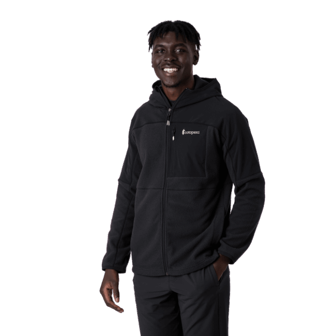 Abrazo Hupullinen Täysvetoketjullinen Miesten Fleecetakki Alkuperäinen Musta Cotopaxi