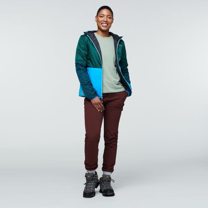 Pensacola Cotopaxi Hot Teak Lämmin Hupullinen Naisten Takki